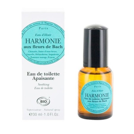 Eau de toilette Harmonie bio aux fleurs de Bach 75 ml pour bien-être et équilibre émotionnel