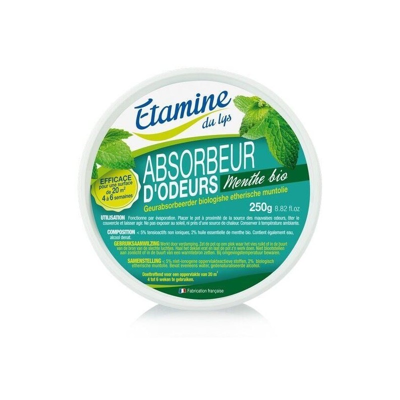 Absorbeur d'odeurs à l'huile essentielle de menthe