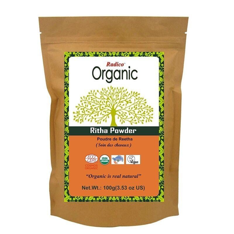 Poudre de Reetha bio Radico pour le soin des cheveux gras
