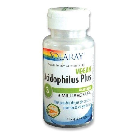 Acidophilus Plus non lacté Vegan de Solaray
