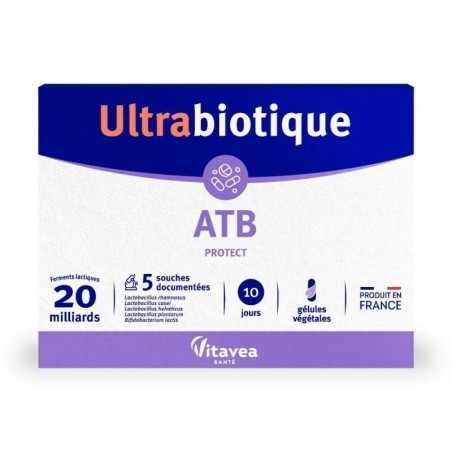 Ultrabiotique ATB protect - Complément naturel pour rééquilibrer la flore intestinale après un traitement antibiotique.