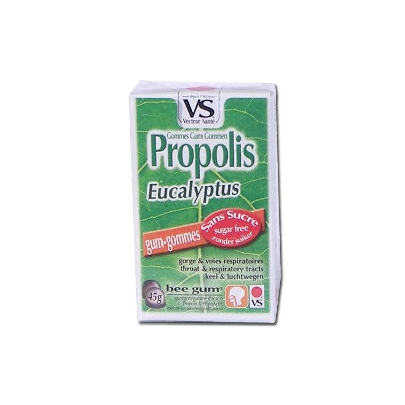 Gommes propolis eucalyptus bio pour apaiser la gorge et rafraîchir la respiration