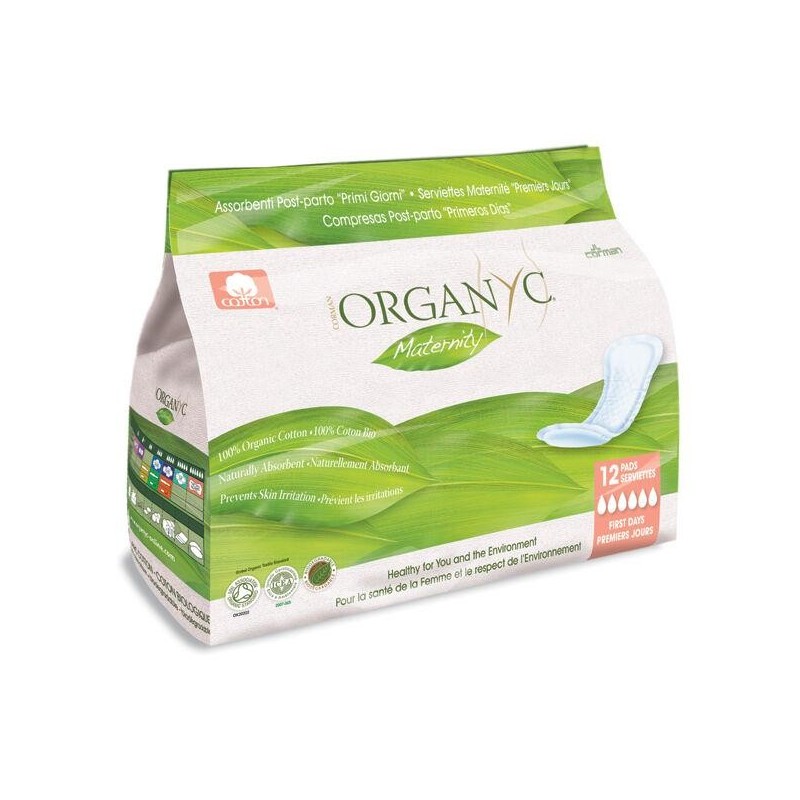 Serviettes maternité Post Partum d'Organyc en coton bio