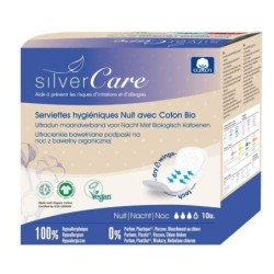 Serviettes hygiéniques ultra-fines Nuit en coton bio