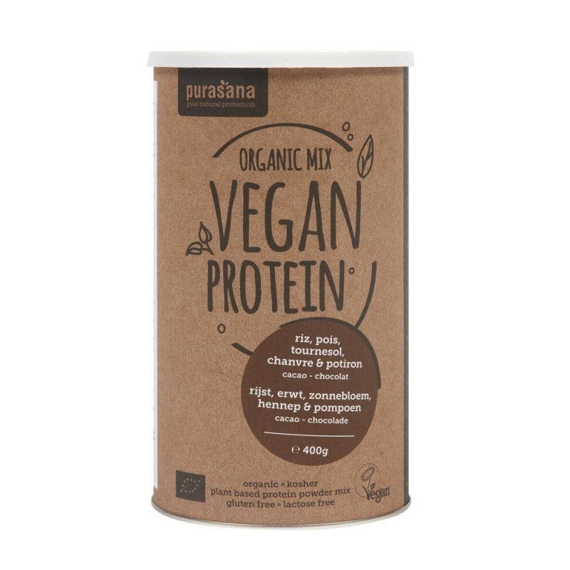 Purasana Protéines végétales Mix bio Cacao Chocolat 100 g