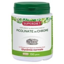 Complément alimentaire Picolinate de chrome de Super Diet pour réguler la glycémie avec ingrédients bio.