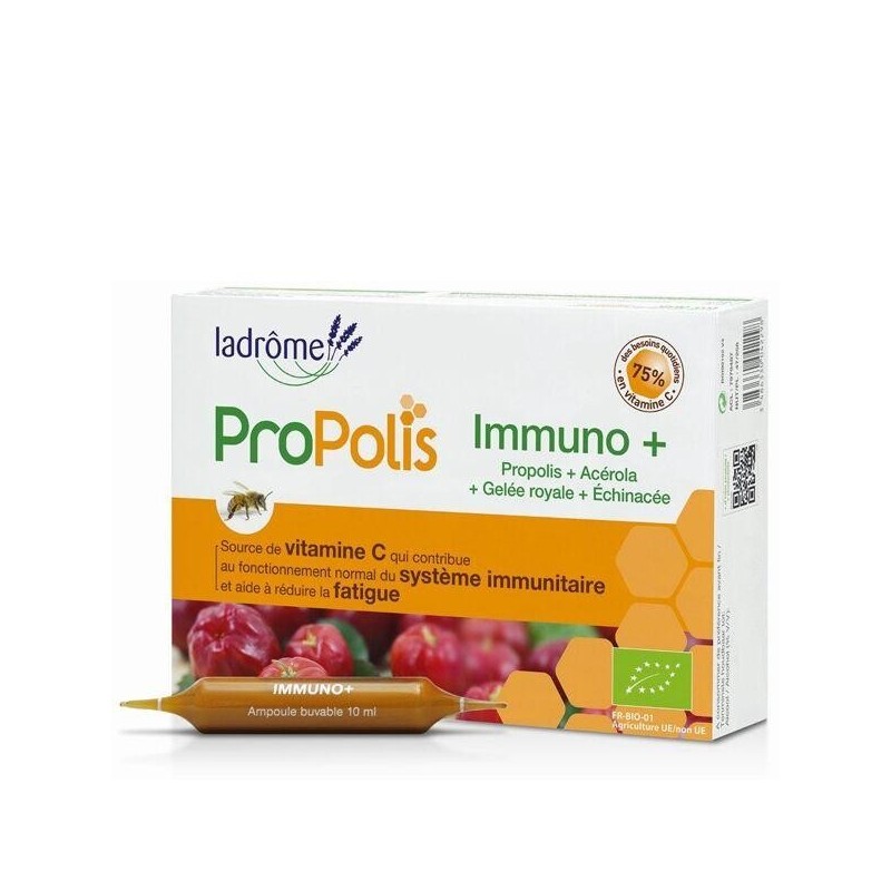 Flacon Immuno+ Propolis Bio 10 ml pour renforcer les défenses immunitaires