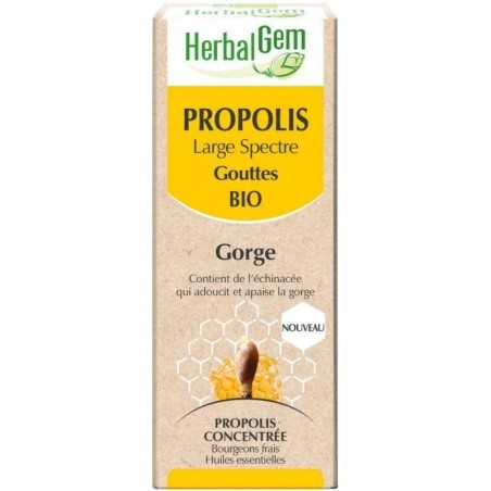 Flacon de Propolis Large spectre bio en goutte d'Herbalgem