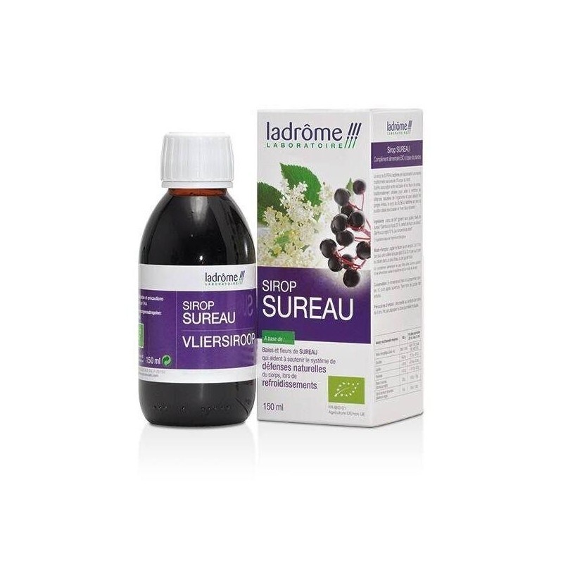 Sirop de Sureau bio Ladrôme 50 ml pour renforcer les défenses naturelles et apaiser la gorge