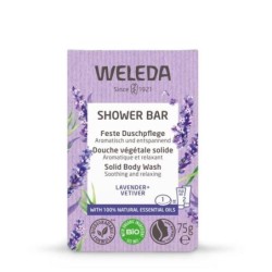 Douche végétale solide Lavande et Vétiver bio Weleda 30 ml
