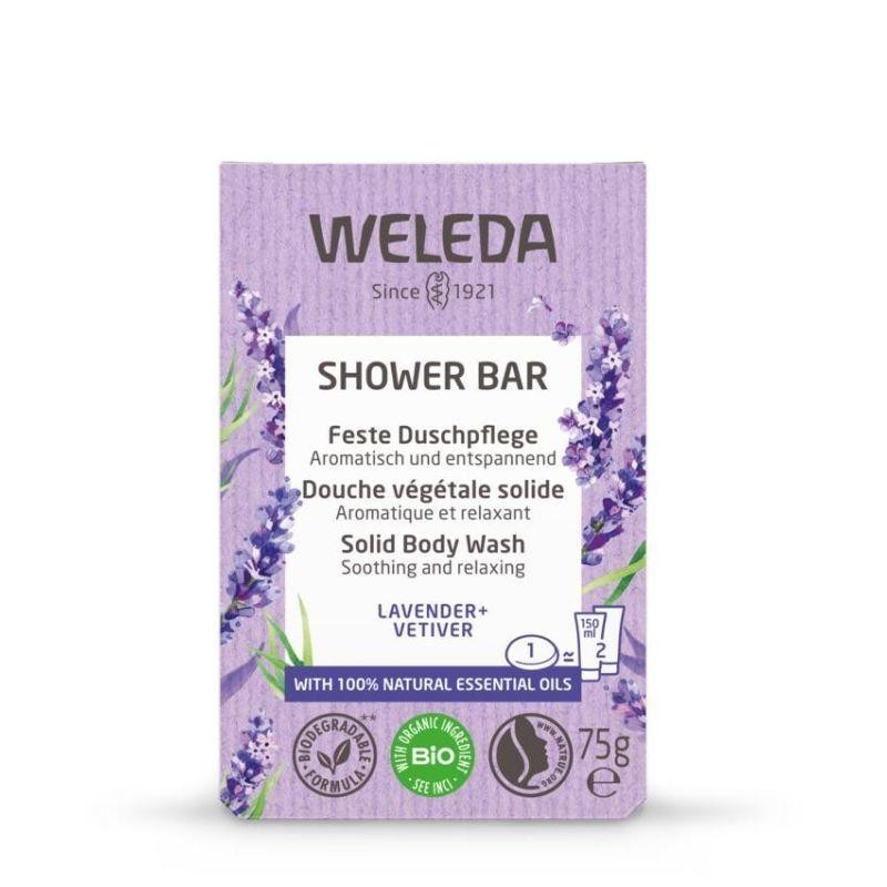 Douche végétale solide Lavande et Vétiver bio Weleda 30 ml