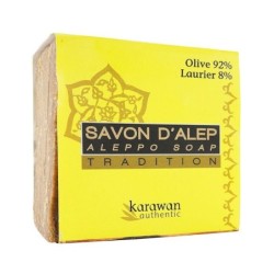 Savon d'Alep tradition 8% Karawan - Hydratation et purification naturelle pour tous types de peaux