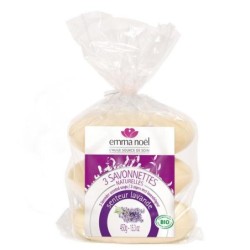 3 Savonnettes Lavande bio d'Emma Noël