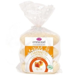 3 Savonnettes Miel bio d'Emma Noël