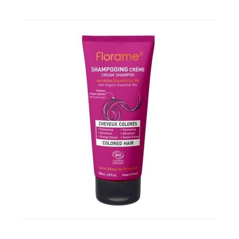 Shampoing bio Florame pour cheveux colorés - hydratation