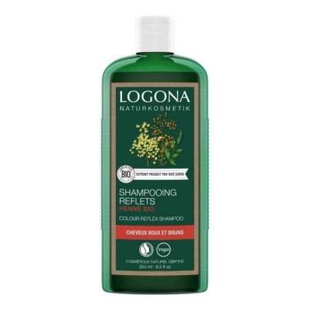 Shampooing reflets henné bio de Logona pour cheveux cuivrés