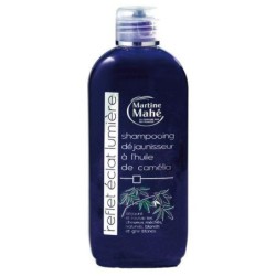 Shampoing déjaunisseur Martine Mahé 125 ml pour neutraliser les reflets jaunes sur cheveux blonds et gris.