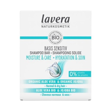 Shampoing solide bio hydratant Lavera pour cuir chevelu sensible