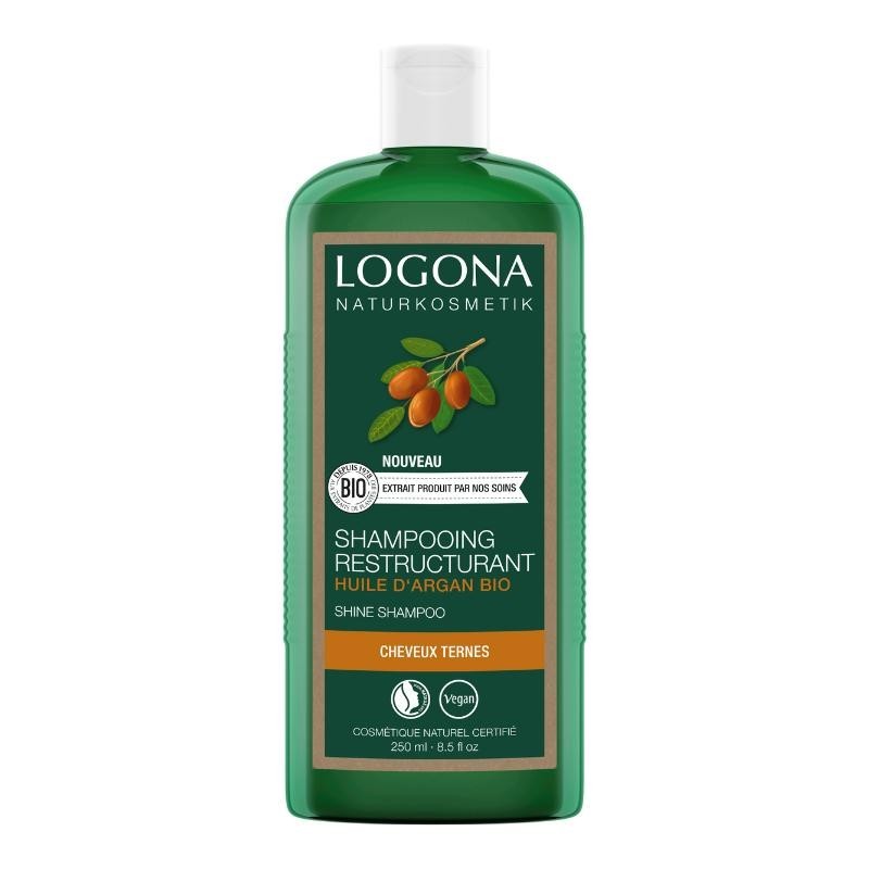 Shampooing restructurant argan bio Logona pour cheveux abîmés