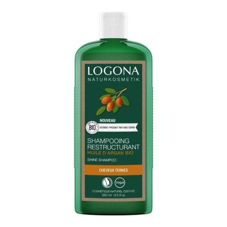 Shampooing restructurant argan bio Logona pour cheveux abîmés