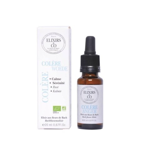 Elixir floral bio Colère 200 ml pour apaiser l'irritabilité et la colère naturellement.