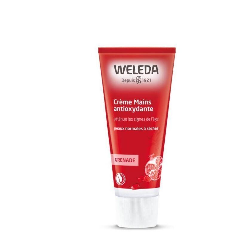 Crème mains antioxydante à la Grenade bio de Weleda pour des mains douces et protégées