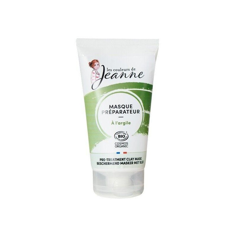 Masque préparateur à l'argile bio Les Couleurs de Jeanne pour préparer les cheveux à la coloration en douceur.