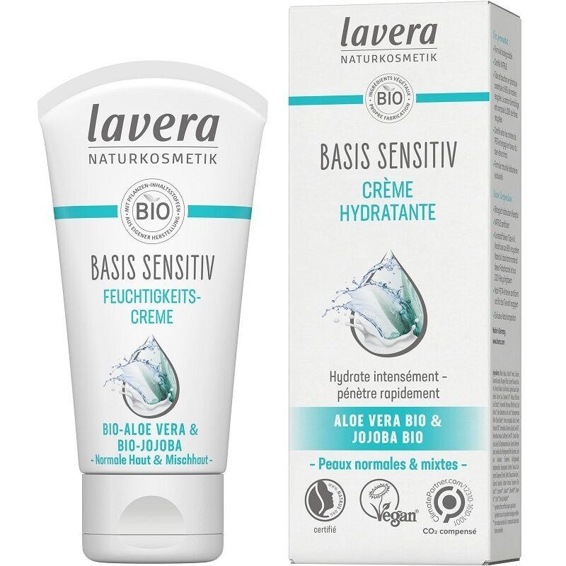 Crème hydratante bio Aloe et Jojoba de Lavera pour une peau douce