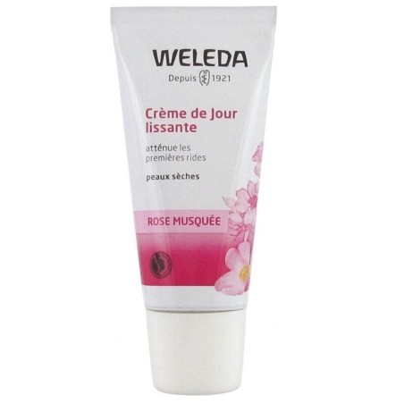 Crème de jour lissante bio Weleda à la rose musquée 750 ml pour peaux sèches