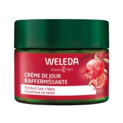 Crème de Jour Raffermissante Weleda avec Grenade et Maca pour une peau éclatante et anti-âge.