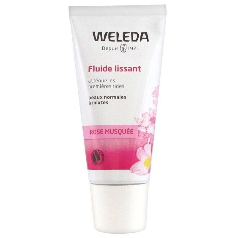 Fluide lissant Rose musquée de Weleda pour peaux normales à mixtes