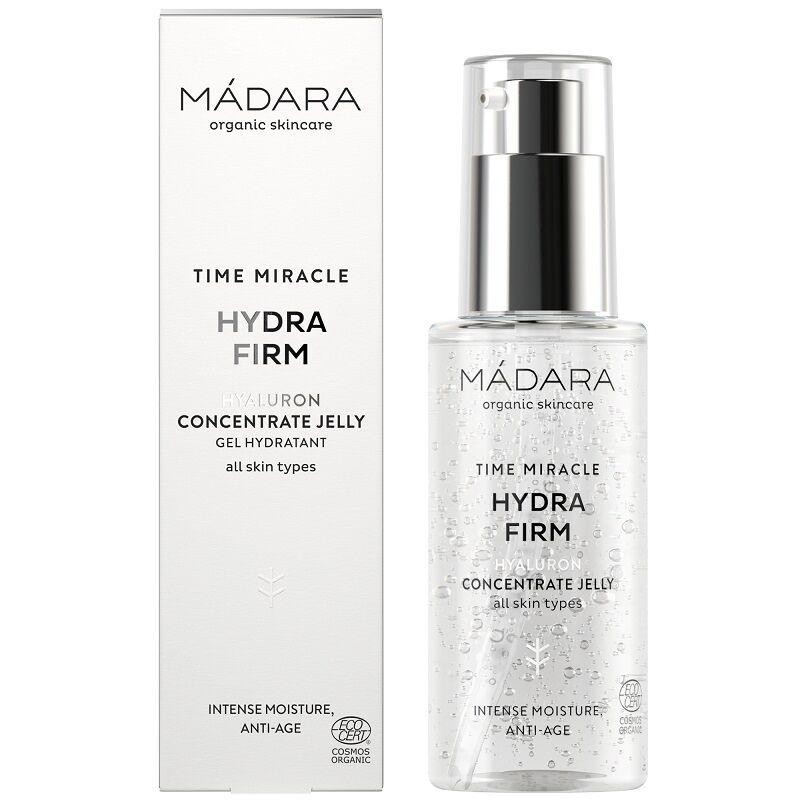 Gelée concentrée à l'acide hyaluronique Hydra Firm bio Madara  pour hydratation intense et fermeté de la peau