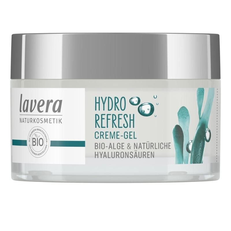 Crème-Gel hydratante Hydro Refresh de Lavera pour une hydratation légère et nourrissante des peaux normales à mixtes.