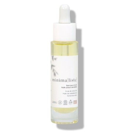 Huile visage bio pour peaux sensibles