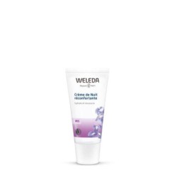 Crème de Nuit réconfortante Iris bio de Weleda pour une hydratation intense des peaux sèches.