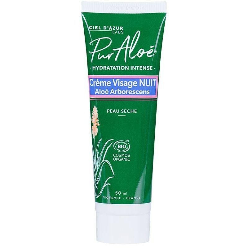 Crème Nuit Hydratante Bio Aloe Arborescens - Soin idéal pour peaux sèches