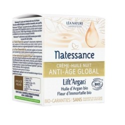 Crème huile nuit bio Immortelle Anti-âge global pour peau régénérée et nourrie