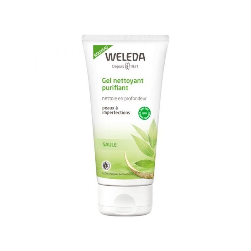 Gel nettoyant purifiant bio au Saule Weleda pour peaux à imperfections
