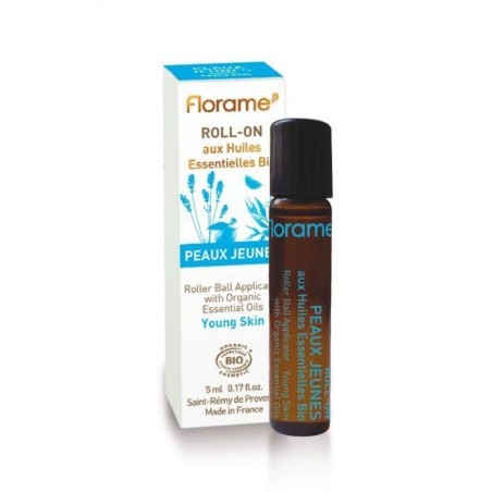 Roll-on Florame Peaux jeunes bio pour purifier les peaux à imperfections