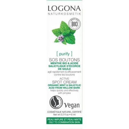 Logona SOS boutons Menthe and acide salicylique bio
