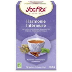 Infusion ayurvédique Harmonie Intérieure bio de Yogi Tea pour la détente et l'équilibre.