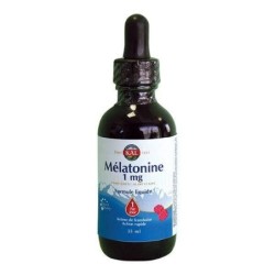 Flacon de Mélatonine Liquide 1mg Solaray pour favoriser le sommeil et l'endormissement