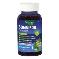 Gummies Somniflor de Santarome pour un sommeil réparateur naturel sans accoutumance.