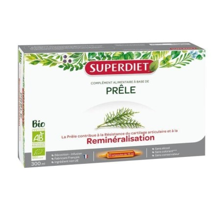 Prêle Bio Superdiet - complément naturel pour reminéralisation et bien-être général