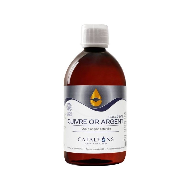 Cuivre-Or-Argent Colloïdal Flacon 1 litre