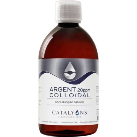 Argent Colloïdal 20ppm Flacon 500 ml