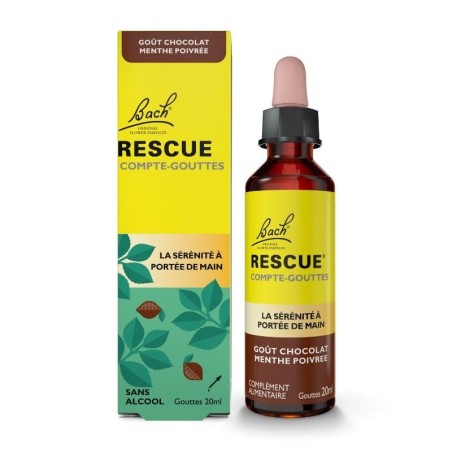 Rescue Menthe Chocolat - Compte-gouttes apaisant pour gérer le stress et l'anxiété