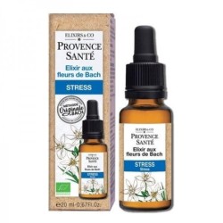 Stress bio Elixir aux fleurs de Bach de Provence Santé pour apaiser le stress et l'anxiété naturellement.