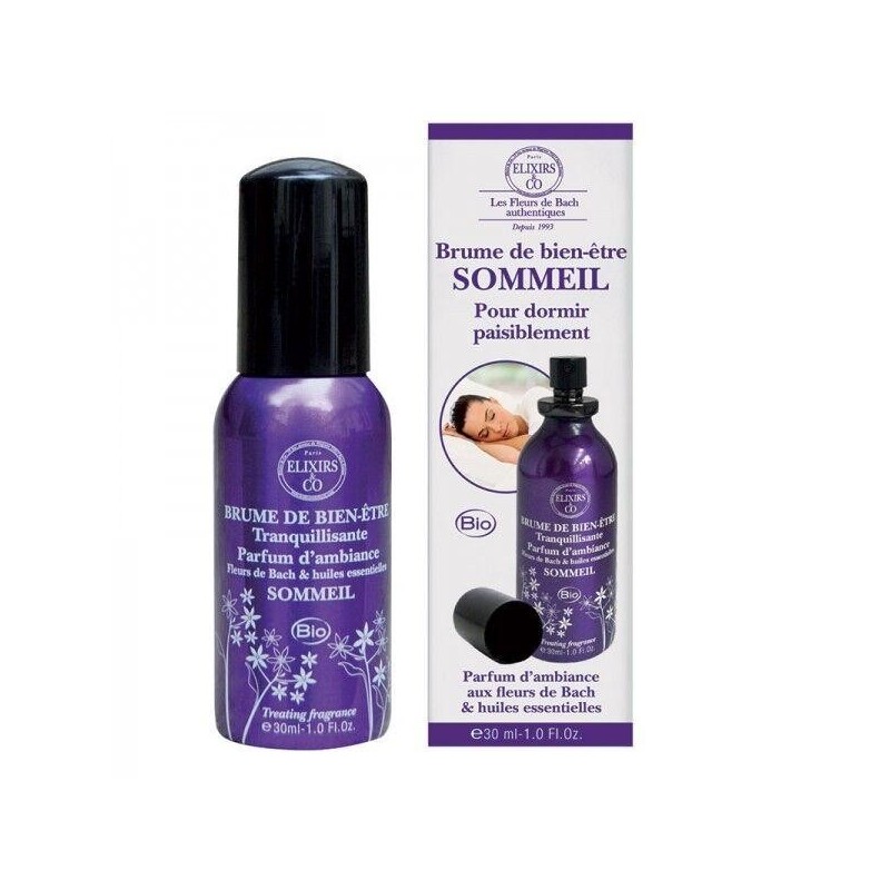 Brume de bien-être sommeil bio Elixirs and Co 250 ml pour favoriser le sommeil et la relaxation