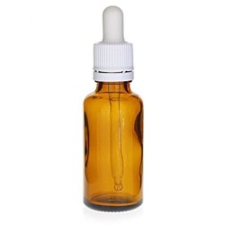 Flacon verre brun Pipette Compte-gouttes 30 ml